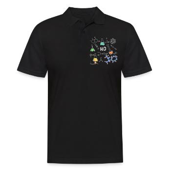 Physiker Physik Schüler Lehrer Geschenkidee - Männer Poloshirt - Schwarz - Vorne - Kai (181cm)