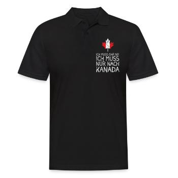 Lustiges Kanada Sprüche Geschenk - Männer Poloshirt - Schwarz - Vorne - Kai (181cm)