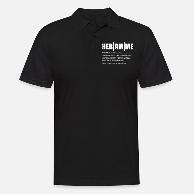 Hebamme - Männer Poloshirt - Schwarz