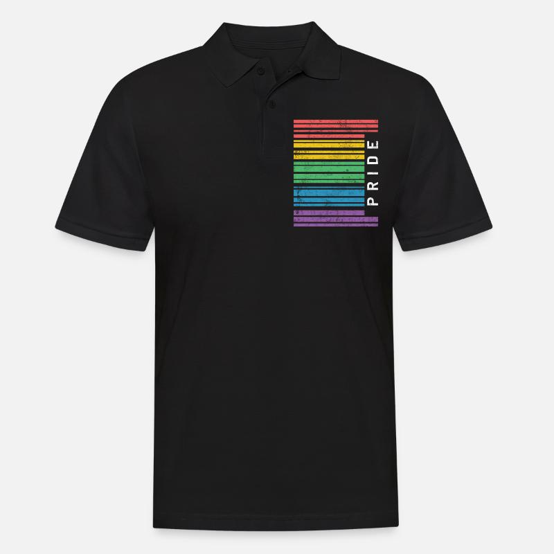 Gay Pride CSD Regenbogen LGBT - Männer Poloshirt - Schwarz