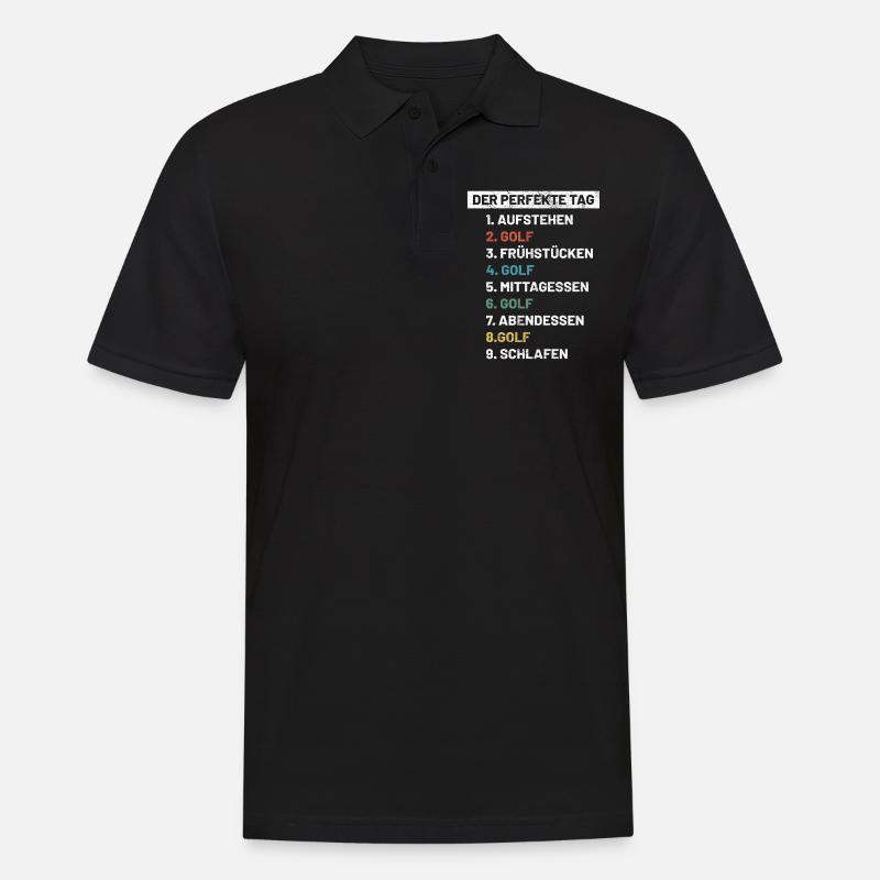 Golf | Golfer Golf Spruch Geschenkidee - Männer Poloshirt - Schwarz