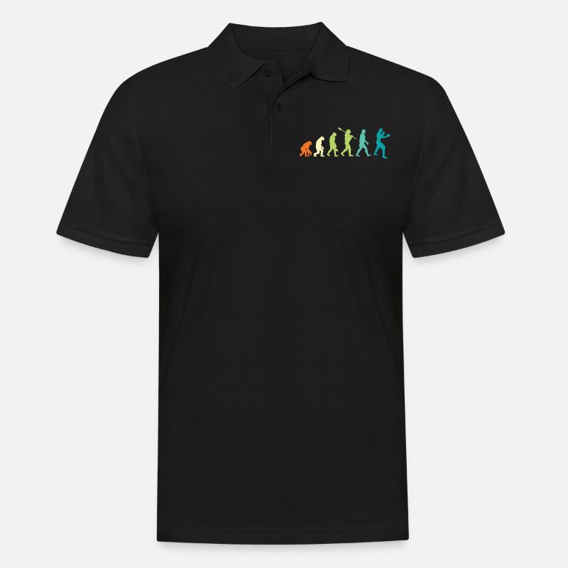 Boxen Boxer Retro Evolution - Männer Poloshirt - Schwarz