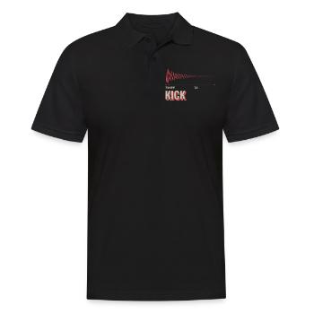 Synthesizer Transient - Männer Poloshirt - Schwarz - Vorne - Kai (181cm)