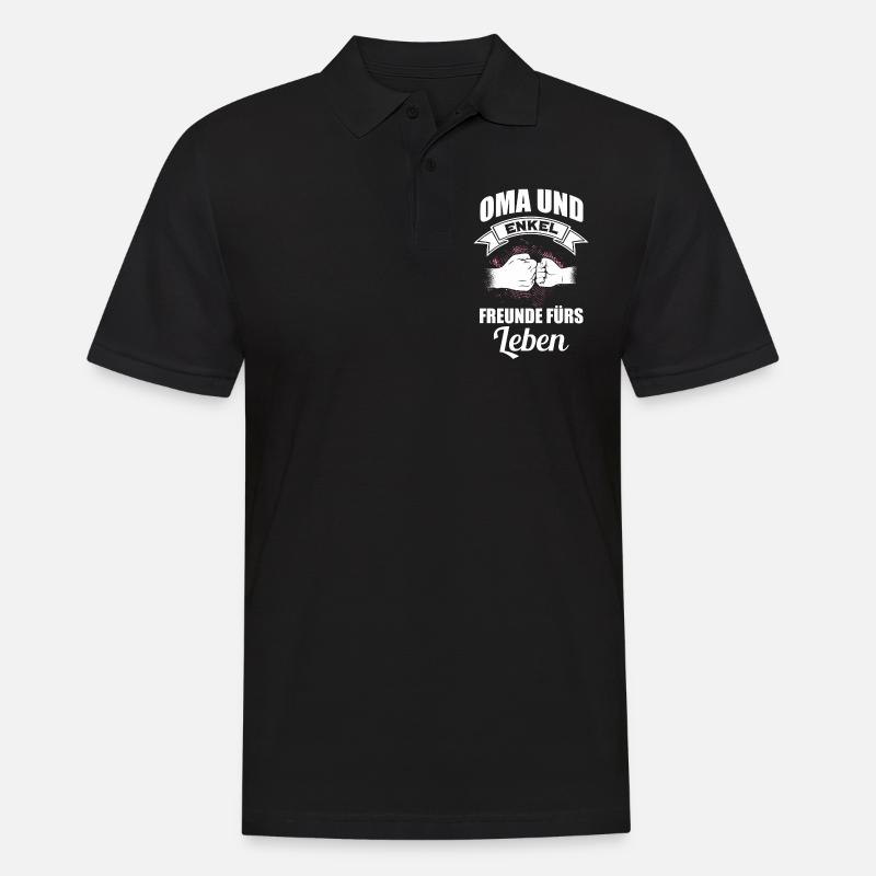 Oma Enkel Geschenkidee - Männer Poloshirt - Schwarz