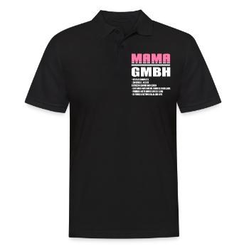 Mama GmbH Mutter Muttertag Geschenk - Männer Poloshirt - Schwarz - Vorne - Kai (181cm)
