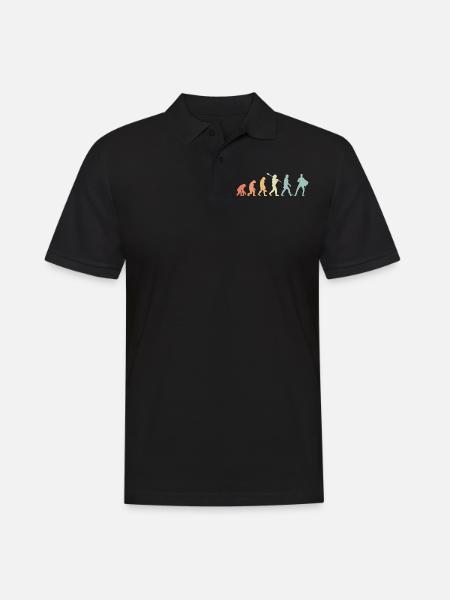 Akkordeon Retro Evolution - Männer Poloshirt - Schwarz