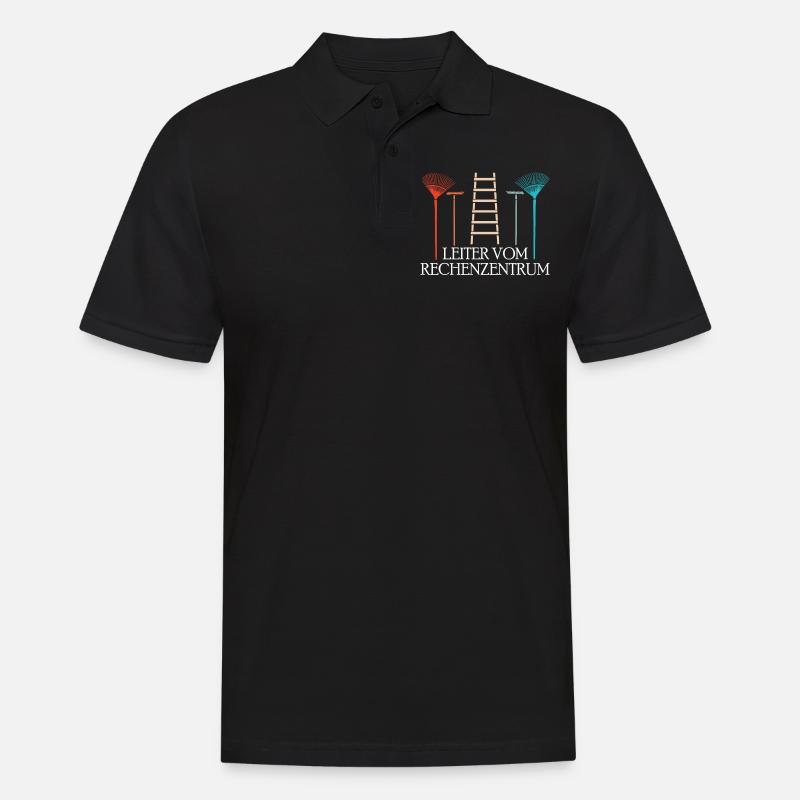 Rechenzentrum Design Gartengeräte Rechen Leiter - Männer Poloshirt - Schwarz