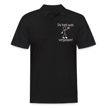 Du Hast Was Vergessen Hirn Sarkasmus Gehirn - Männer Poloshirt - Schwarz - Vorne - Kai (181cm)