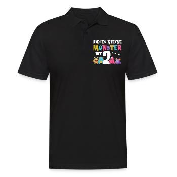 2 Geburtstag 2. Geburtstag Monster Spruch - Männer Poloshirt - Schwarz - Vorne - Kai (181cm)