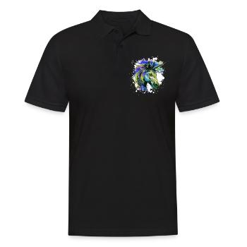 Unicorn Head Portrait Colorful - Men's Polo Shirt - black - Front - Kai (181cm)
