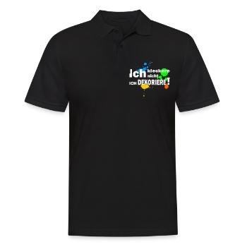 I do not spill I decorate 2- color blob - Men's Polo Shirt - black - Front - Kai (181cm)