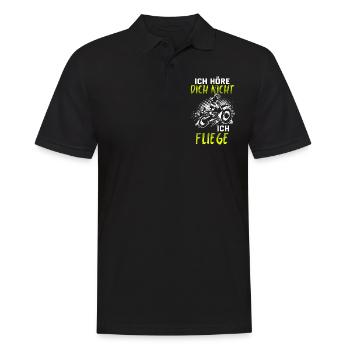 Motocross Geschenk Für Enduro Supermoto Dirt Bike - Männer Poloshirt - Schwarz - Vorne - Kai (181cm)