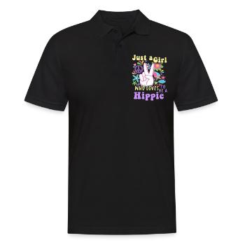 Hippie Peace Groovy Flowerpower Boho Woodstock - Polo Homme - noir - Devant - Kai (181cm)