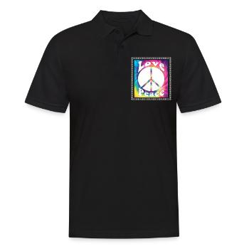 T-shirt hippie Mouvement pour la paix Woodstock Boho Groove - Polo Homme - noir - Devant - Kai (181cm)