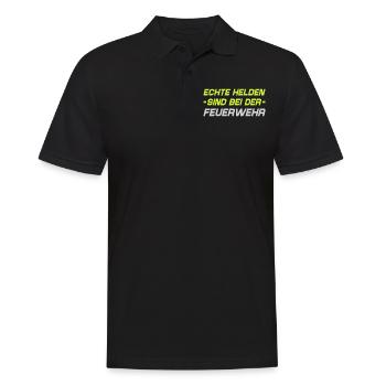 Firefighter Tshirt Firefighter Firefighter 112 - Men's Polo Shirt - black - Front - Kai (181cm)