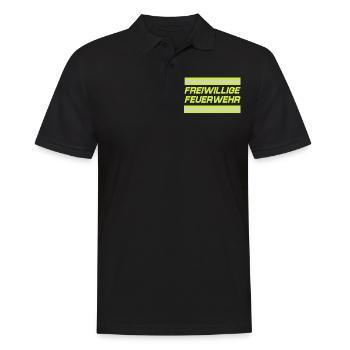 Firefighter Tshirt Firefighter Firefighter 112 - Men's Polo Shirt - black - Front - Kai (181cm)