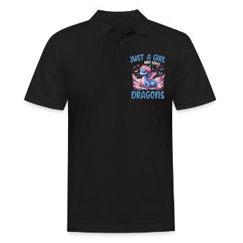 T-shirt Dragon Conte de fées Dragon Kanji japonais - Polo Homme - noir - Devant - Kai (181cm)