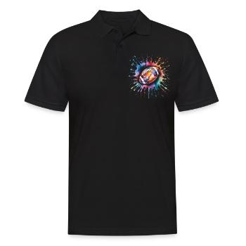American Football Tshirt Men's Kids Football - Men's Polo Shirt - black - Front - Kai (181cm)