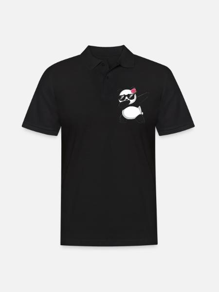 Panda Panda Bear Funny - Men's Polo Shirt - black