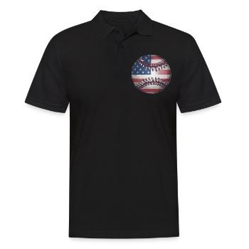 Baseball Men Women Kids Player Pitcher Softball - Männer Poloshirt - Schwarz - Vorne - Kai (181cm)