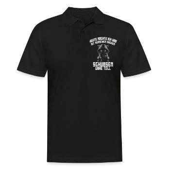 Ironie Travail drôle Chat Drôle Sarcasme Antisocial - Polo Homme - noir - Devant - Kai (181cm)