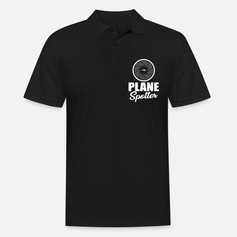 Planespotter Geschenk - Männer Poloshirt - Schwarz
