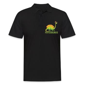 French Fries Dinosaur Gift - Men's Polo Shirt - black - Front - Kai (181cm)