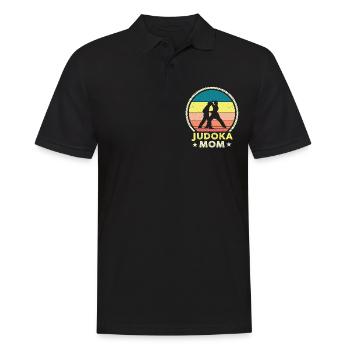 Judoka Mama - Männer Poloshirt - Schwarz - Vorne - Kai (181cm)