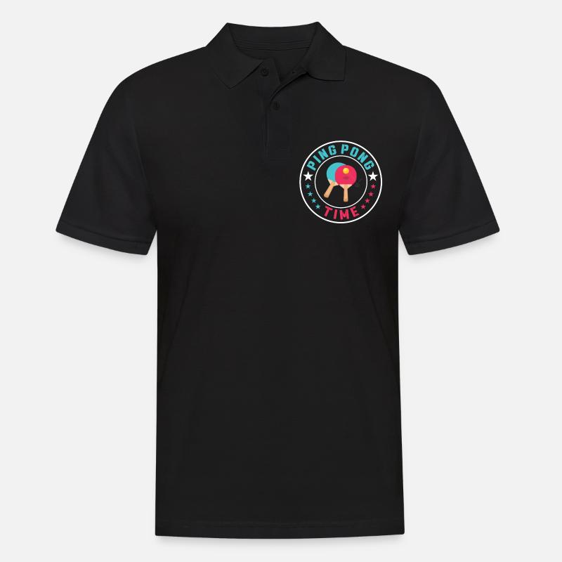 Ping Pong Zeit - Männer Poloshirt - Schwarz