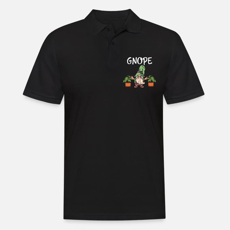 Gartenzwerg Gnope - Männer Poloshirt - Schwarz