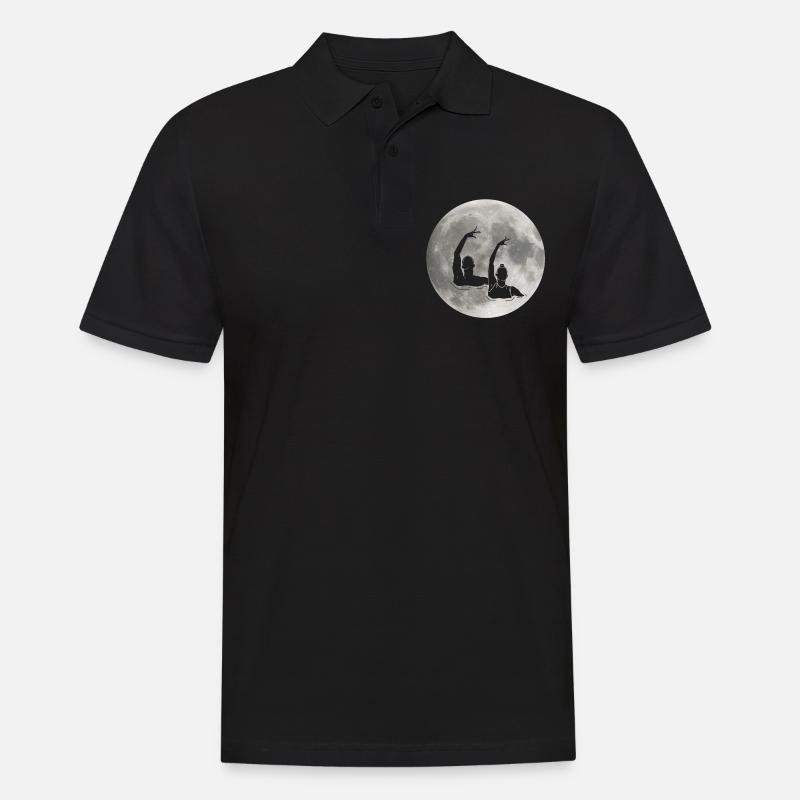 Synchronschwimmen - Männer Poloshirt - Schwarz