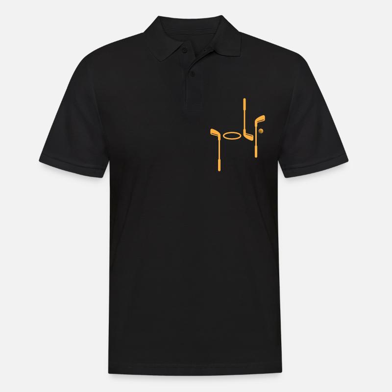 Golf - Männer Poloshirt - Schwarz
