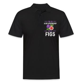 Fig Gift - Men's Polo Shirt - black - Front - Kai (181cm)