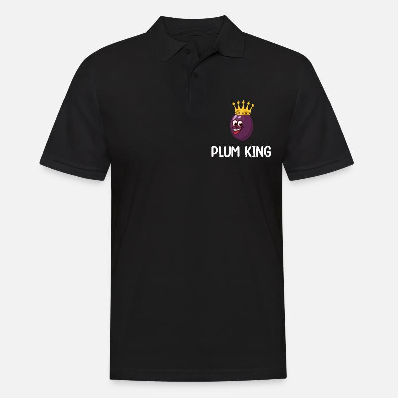 Pflaumen König - Männer Poloshirt - Schwarz