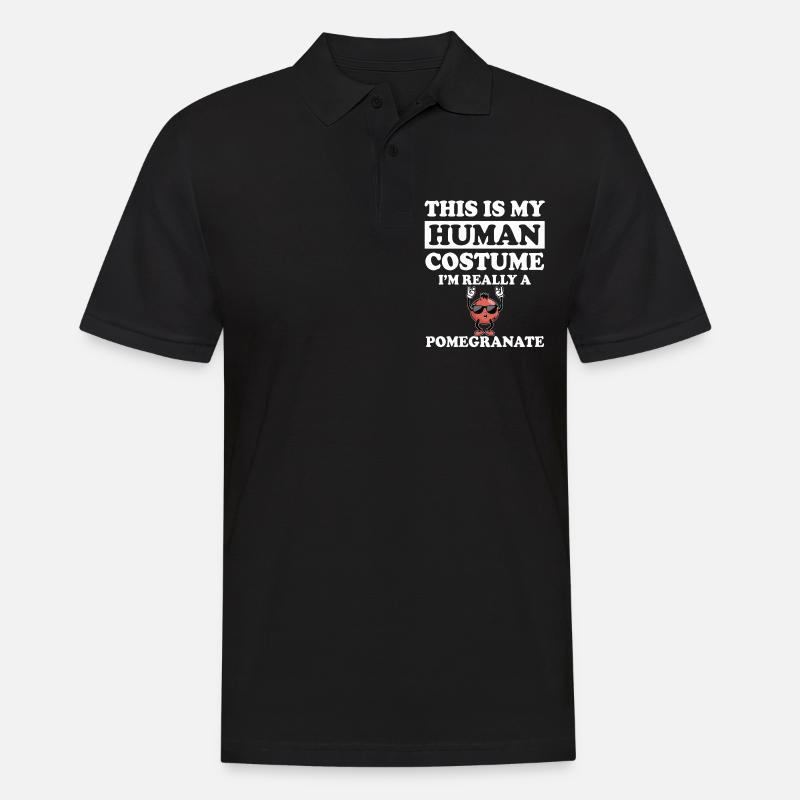Granatapfel Spruch - Männer Poloshirt - Schwarz