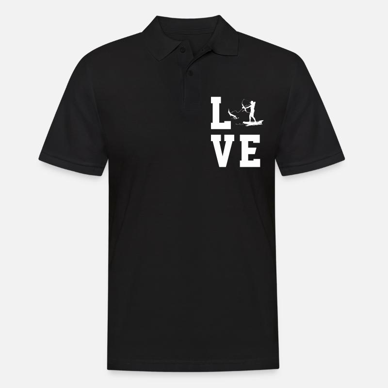 Pêche à l’arc - Polo Homme - noir