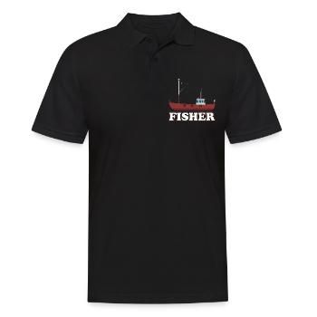 Fischer - Männer Poloshirt - Schwarz - Vorne - Kai (181cm)