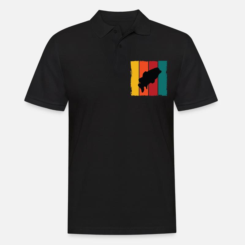 Barsch Silhouette - Männer Poloshirt - Schwarz
