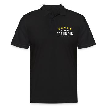 5 Sterne Freundin - Männer Poloshirt - Schwarz - Vorne - Kai (181cm)