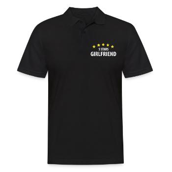 5 Stars Girlfriend - Männer Poloshirt - Schwarz - Vorne - Kai (181cm)