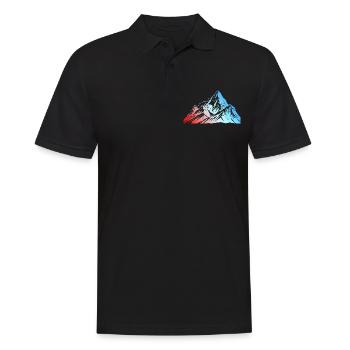 Mountains Silhouette Symbol - Men's Polo Shirt - black - Front - Kai (181cm)