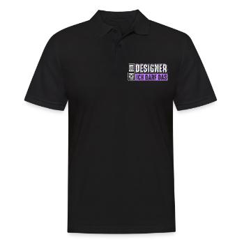 Designer Spruch - Männer Poloshirt - Schwarz - Vorne - Kai (181cm)