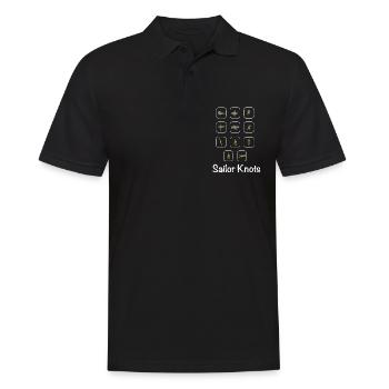 Die besten Segel Knoten für alle Segler und Crew - Männer Poloshirt - Schwarz - Vorne - Kai (181cm)