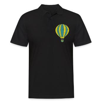 Ballon à air chaud cadeau gaz panier - Polo Homme - noir - Devant - Kai (181cm)
