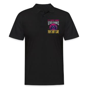 Zocker Gamer Designe - Männer Poloshirt - Schwarz - Vorne - Kai (181cm)