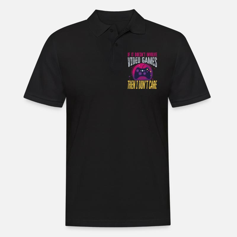 Zocker Gamer Designe - Männer Poloshirt - Schwarz