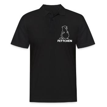 Fettes Frettchen ist ein Fettchen dickes Fretchen - Männer Poloshirt - Schwarz - Vorne - Kai (181cm)