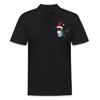 Kolibri Vogel Weihnachten Tier - Männer Poloshirt - Schwarz - Vorne - Kai (181cm)