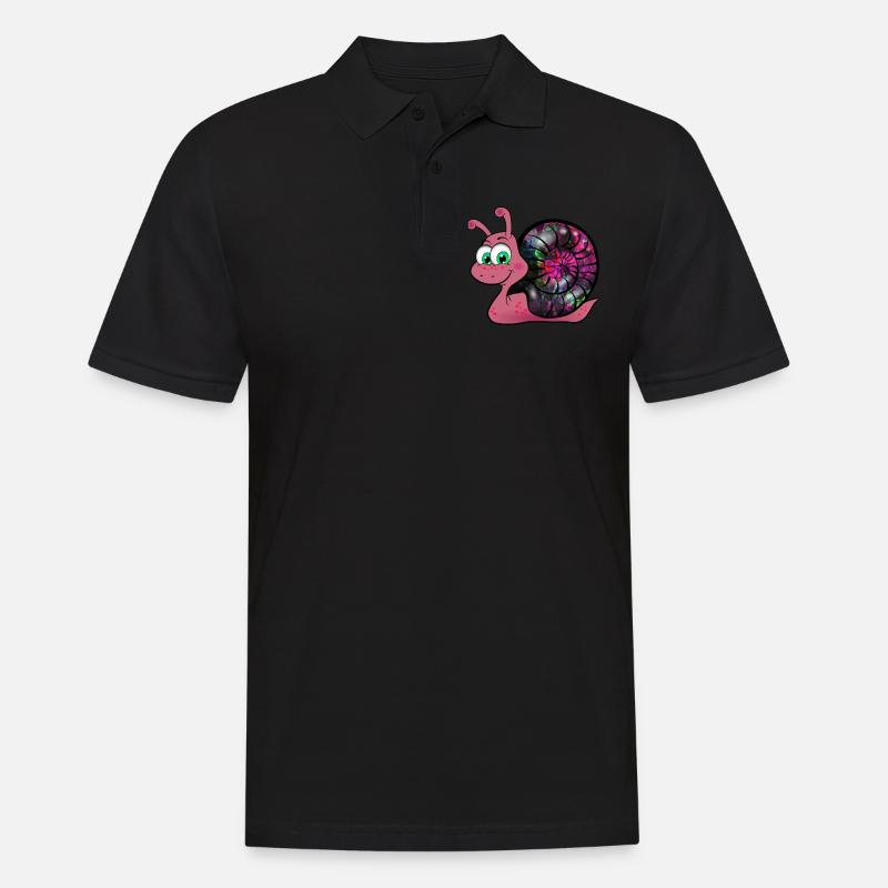 sweet Opal Snail - süsse Opal Schnecke - Männer Poloshirt - Schwarz