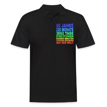 10 ans cadeau d'anniversaire fille garçon - Polo Homme - noir - Devant - Kai (181cm)
